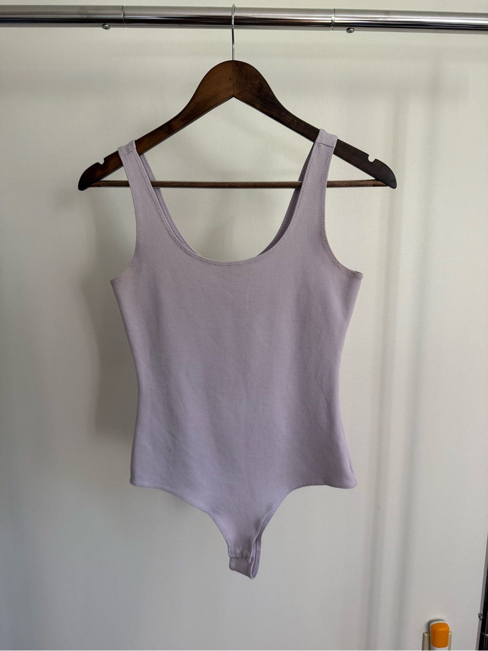 Shinestar Lilac Scoop Neck Ribbed Bodysuit